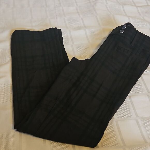 Suzy Sheir Black & Brown Plaid Pants - Picture 15 of 16